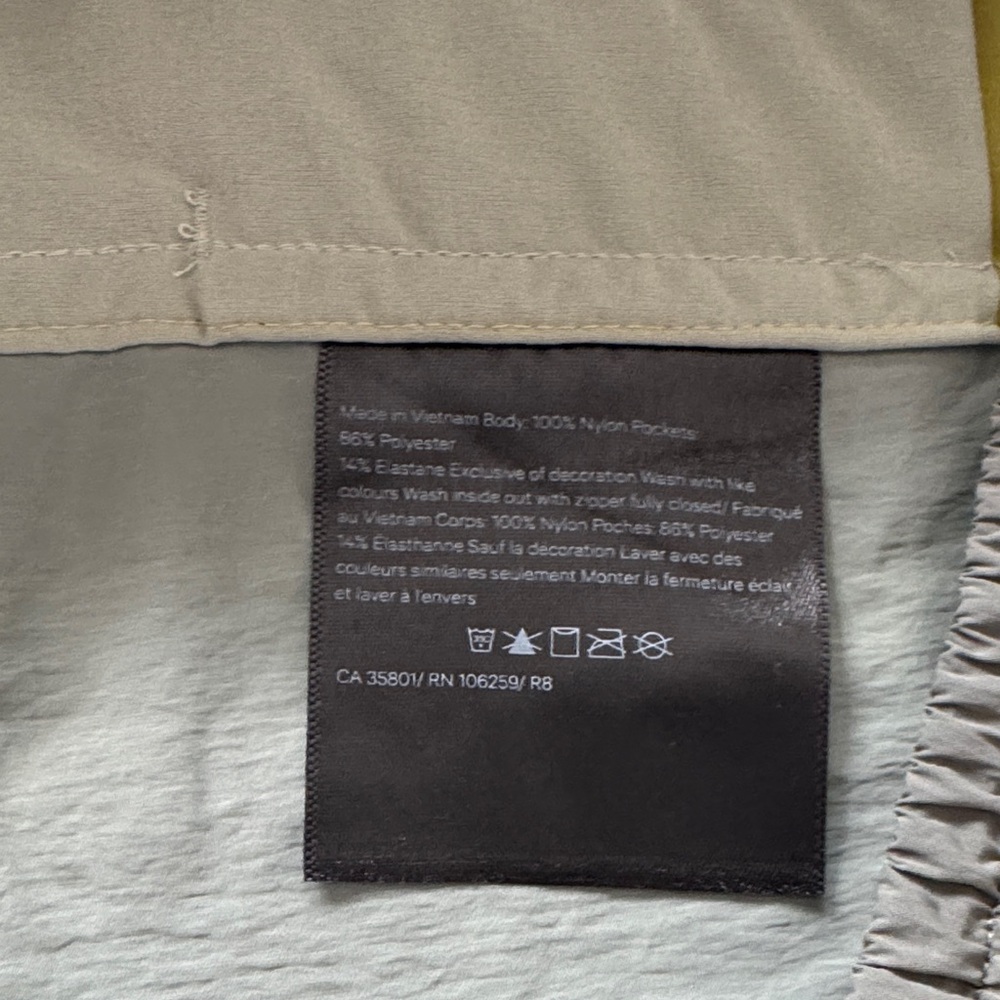 Lululemon Athletica “Evergreen Hi Rise” Yellow-Green and Gray Shorts - Picture 5 of 10
